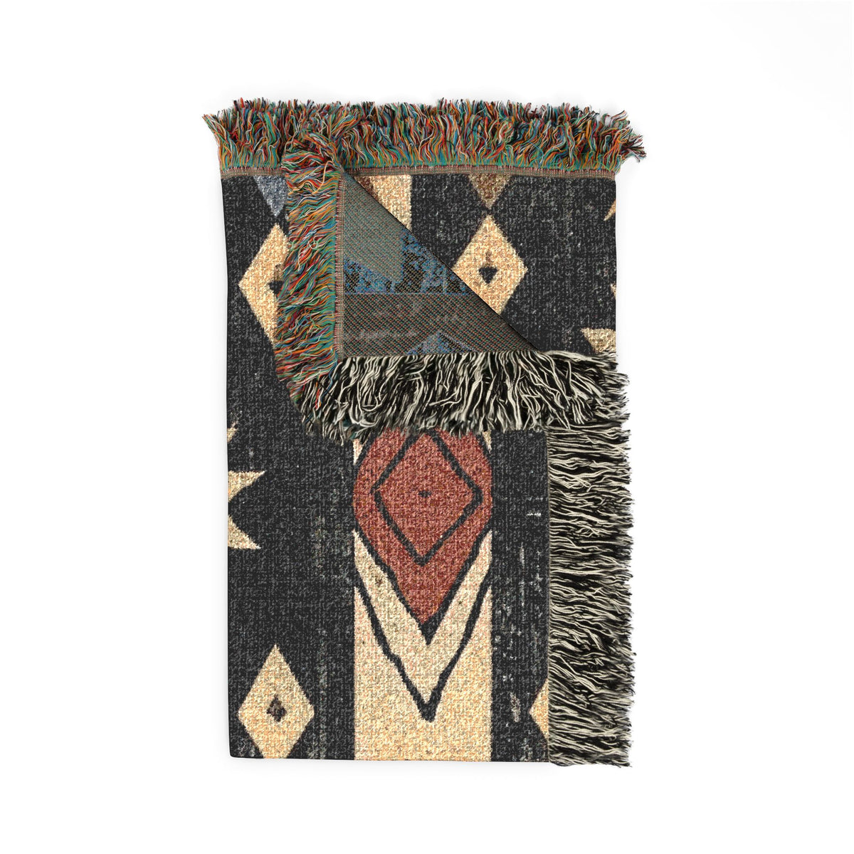 Southwestern Aztec Pattern Woven Blanket | Navajo-Inspired Throw