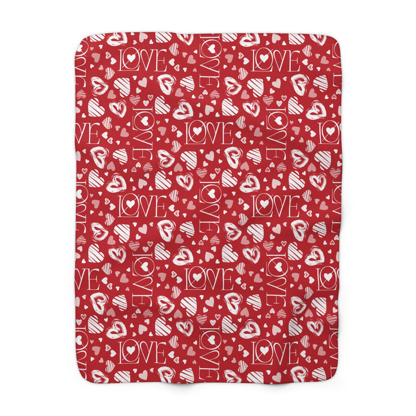 LOVE Valentine's Day Sherpa Fleece Blanket