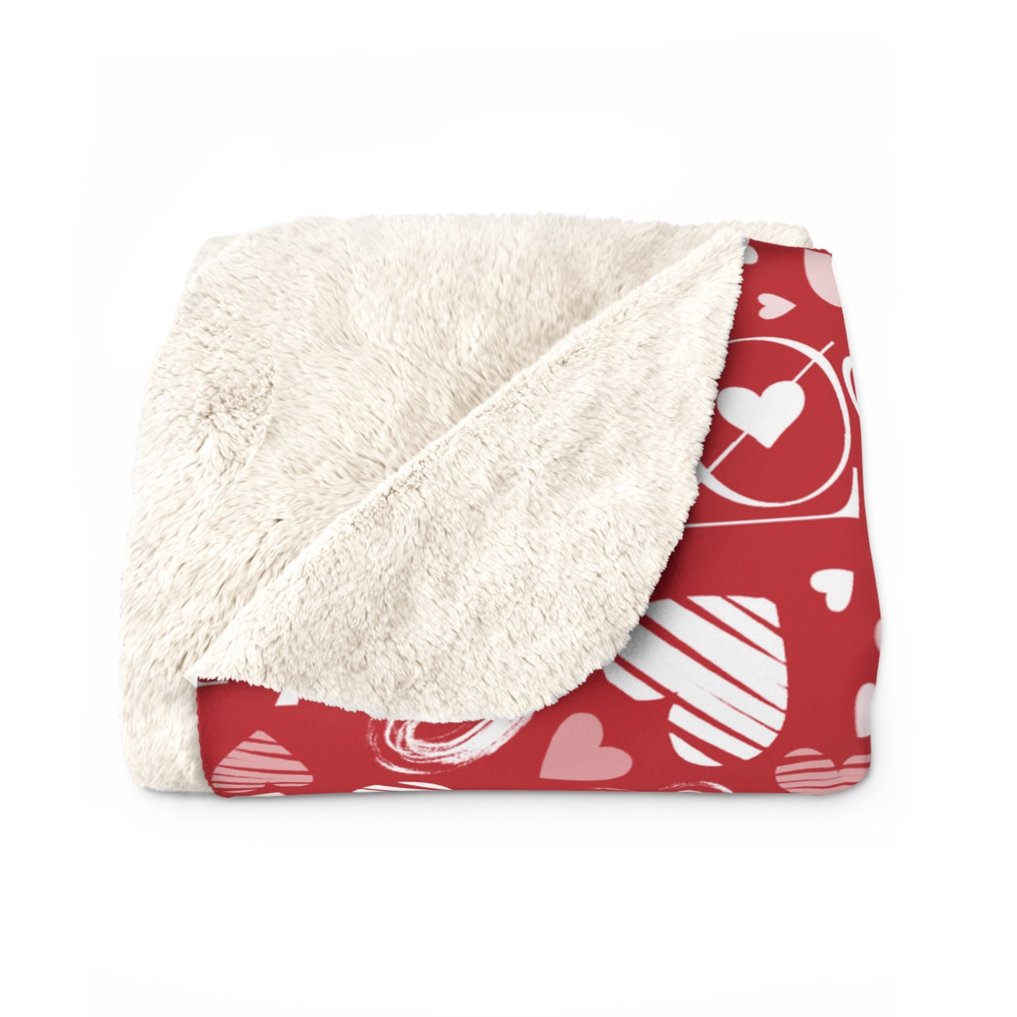 LOVE Valentine's Day Sherpa Fleece Blanket