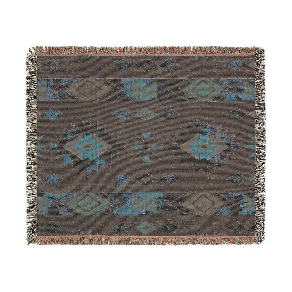 Southwestern Aztec Pattern Woven Blanket | Navajo-Inspired Throw