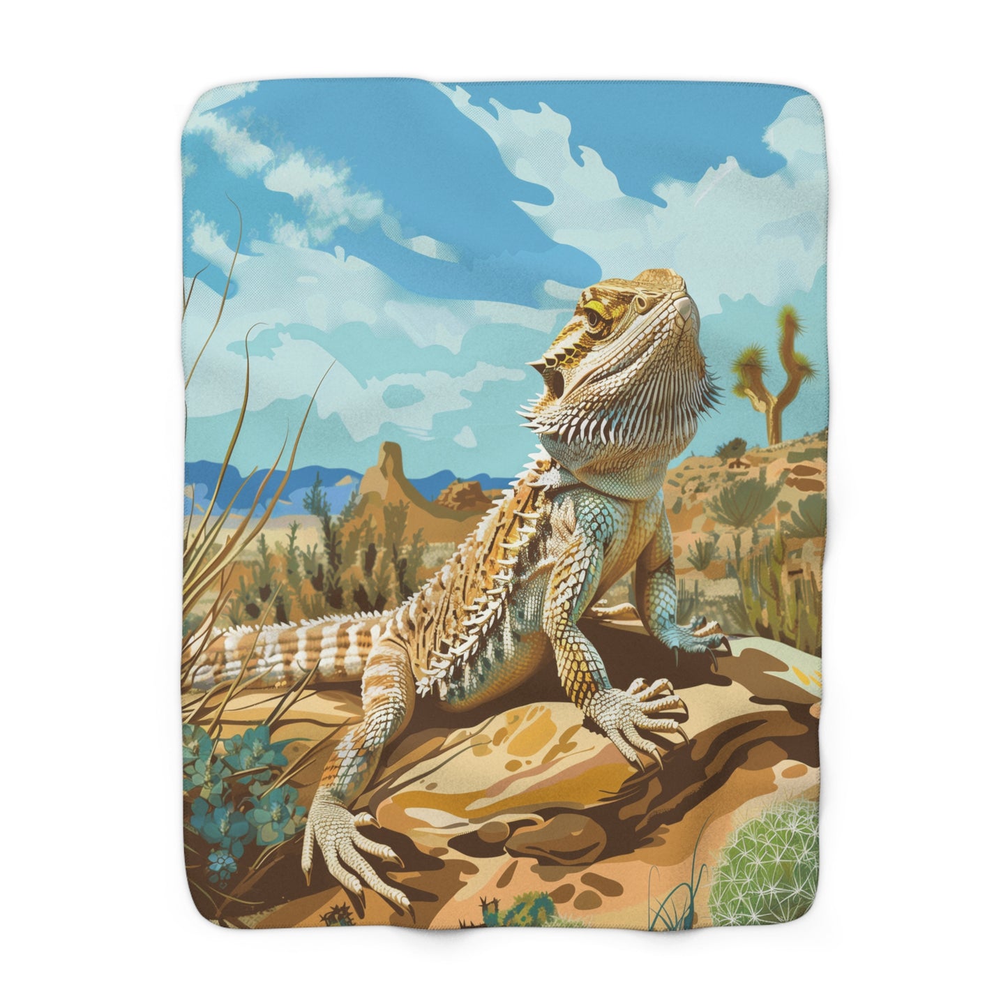 Bearded Dragon Sherpa Fleece Blanket