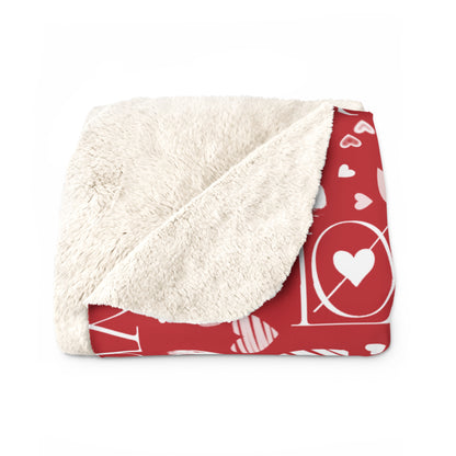 LOVE Valentine's Day Sherpa Fleece Blanket