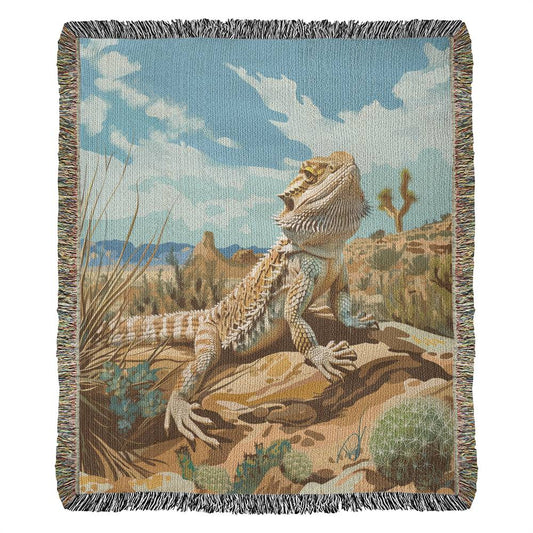 Bearded Dragon Heirloom Woven Blanket