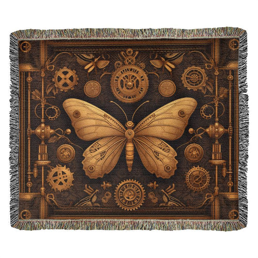 Steampunk Woven Heirloom Blanket