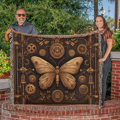 Steampunk Woven Heirloom Blanket